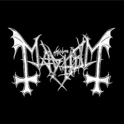 Mayhem Logo, Mayhem Black Metal, Mayhem Band, Metal Band Logos, Guitar Stickers, Extreme Metal, Art Students, Retro Graphics, Goth Art