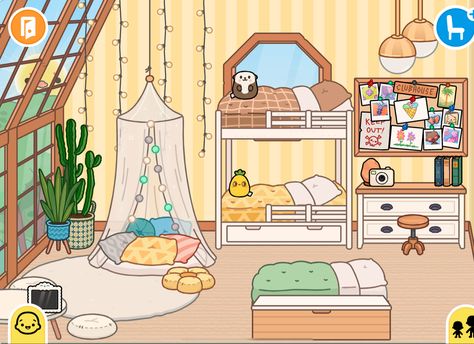 Toca Boca Kids Room Ideas Twins, Toca Boca Teen Room Ideas Big Family House 3rd Floor, Twin Toddler Bedroom, Toca Boca Room Idea, Modern Mansion Bedroom, Toca Rooms, Bedroom For Kids, Twin Girl Bedrooms, Toca Boca Room