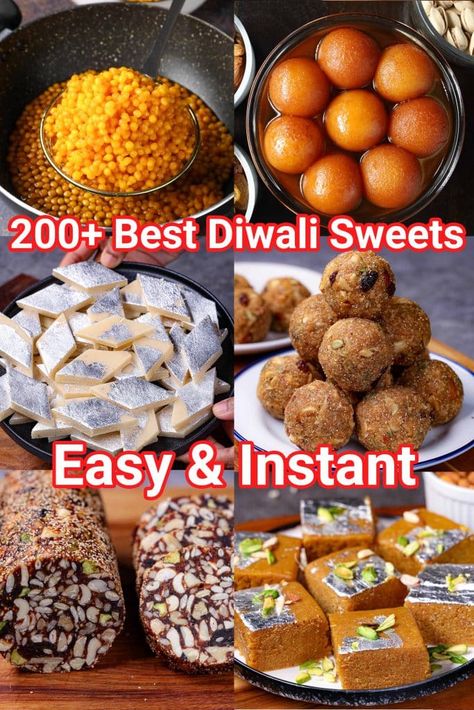 diwali recipes | diwali sweet recipes | diwali snacks recipes with step by step photo and video of individual recipes. diwali is a new year festival for india celebrated with several indian sweets and savaoury. deepavali is the festival of light celebrated by indian community all over the world. Quick Diwali Snacks, India Sweets Recipes, Diwali Mithai Recipes, Diwali Snacks Recipe, Diwali Dishes, Mohanthal Recipe, Diwali Treats, Individual Recipes, Hebbars Kitchen