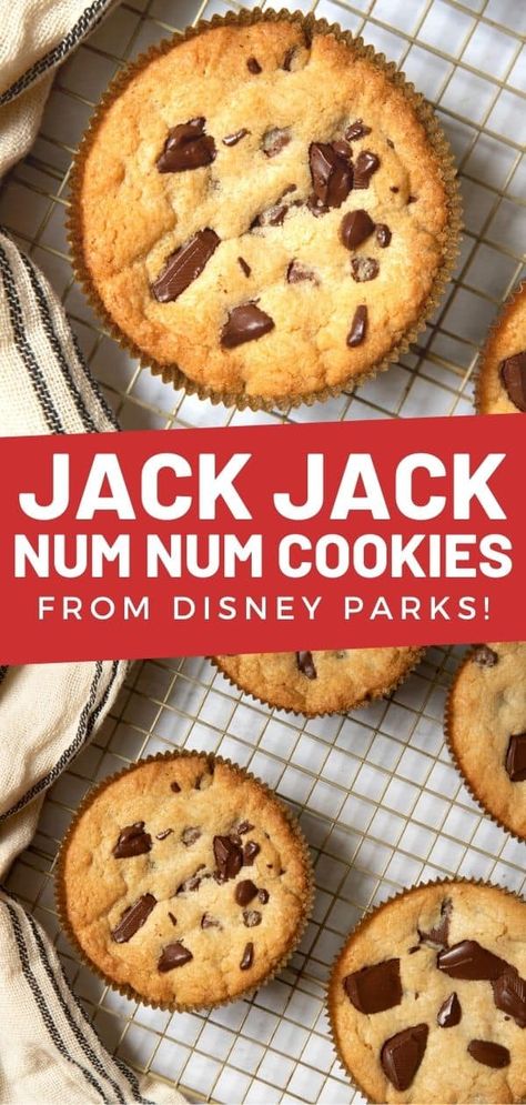 Jack Jack Cookies Num Num, Chocolate Chip Deep Dish Cookie, Jack Jacks Cookie Num Num, Jack Jack Cookies, Disney World Chocolate Chip Cookies, Jack Jack Num Num Cookies, Disneyland Chocolate Chip Cookies, Jack Jack Cookie Num Num Recipe, Disney Cookies Recipe