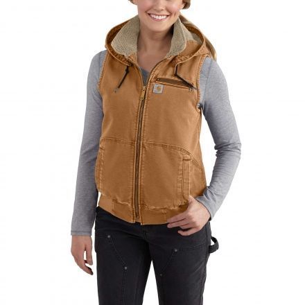 Carhartt Weathered Duck Wildwood Vest for Womens, Carhartt Brown, Extra Small/Regular 102253-211-REG-XS Carhartt Vest Outfit Woman, Womens Carhartt Vest, Woman Vest Outfit, Carhartt Vest Outfit, Vest Outfit Women, Carhartt Vest, Winter Outfits Warm, Vest Outfit, Winter Vest