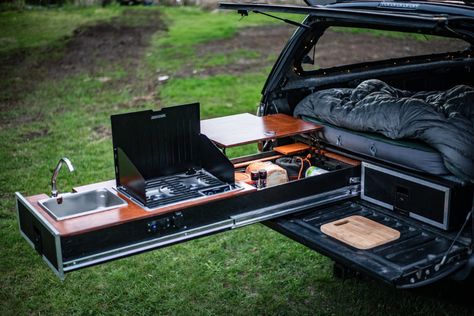 Build Thread: Ultimate Bed Drawer System for Camping/Cooking/Tailgating | Tacoma World Truck Bed Kitchen, Overland Truck Bed, Vw Buzz, Truck Bed Drawers, Diy Truck Bedding, Astuces Camping-car, Kangoo Camper, T3 Vw, Suv Camper