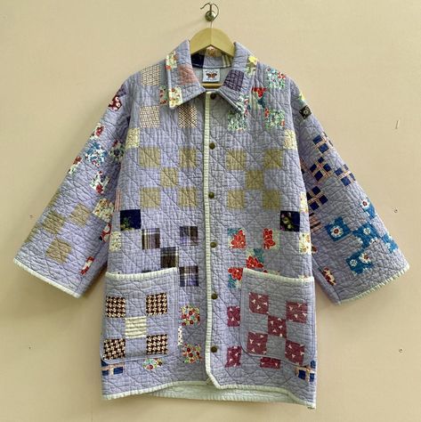 Quilt Coat Pattern Round-Up - Patchwork and Poodles Chore Coat Pattern, Quilt Coat Pattern, Quilt Jacket Pattern, Quilted Coat Pattern, Quilted Jacket Pattern, Quilted Clothing, Patchwork Clothes, Quilt Coat, Patchwork Coat