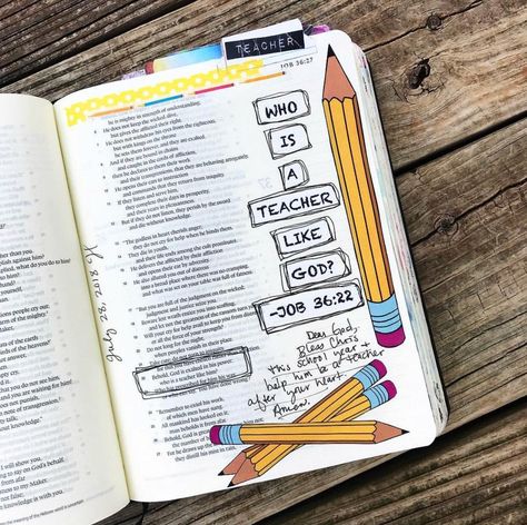 Bible 101, Bible Drawings, Bible Highlighting, Faith Goals, Bible Doodles, Journal Bible Quotes, Who Is A Teacher, Bible Journal Notebooks, Journal Tips