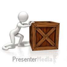 Powerpoint Animation, Sculpture Lessons, Pushes And Pulls, Stick Figure, A Stick, Stick Figures, Wooden Crate, Presentation, Gif