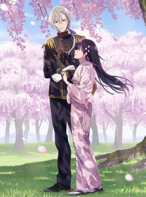 Miyo Saimori And Kiyoka Kudou, My Happy Marriage Anime Poster, Miyo X Kudou, Kudo Kiyoka, My Happy Marriage Anime, Miyo Saimori, My Happy Marriage, Couple Artwork, Couple Poses Drawing