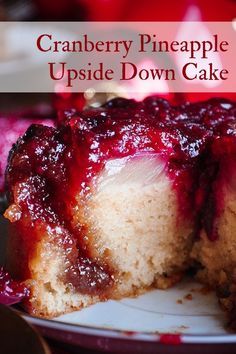 Cranberry Topping, Cranberry Desserts, Pineapple Upside Down Cakes, European Pastries, Cranberry Upside Down Cake, Jul Kaka, Brown Sugar Caramel, Upside Down Cakes, Dessert Christmas