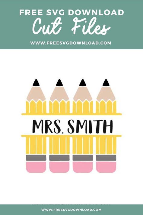 Pencil Clipart, Sublimacion Ideas, Cricut Svg Files Free, Teacher Appreciation Gifts Diy, Teacher Craft, Name Frame, Cricut Free, Cricut Tutorials, Cricut Creations