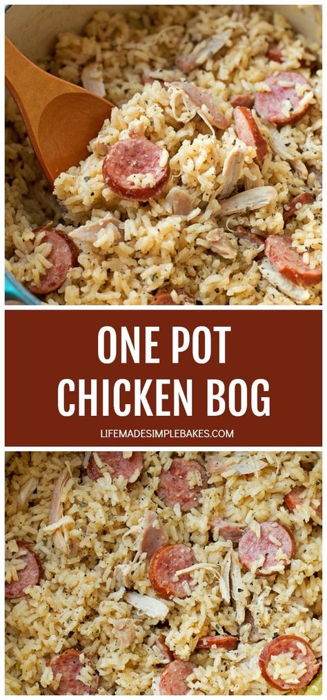 Chicken Bog With Sausage, Carolina Chicken Bog, Instapot Chicken Bog, Chicken And Rice Perlo, Chicken Rice And Sausage Recipes, Chicken Bog Instant Pot Recipes, Sausage Chicken And Rice, Chicken Perlo Rice Recipe, Chicken Bog Crockpot Slow Cooker