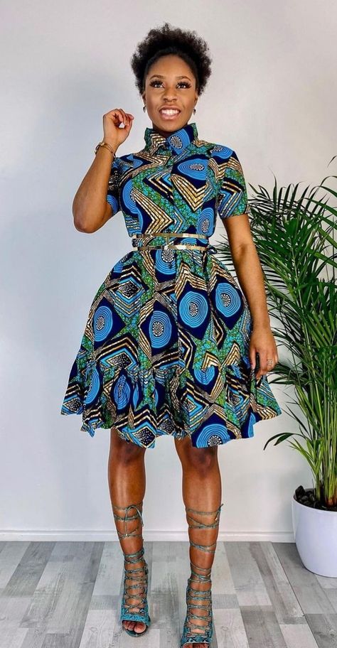 Kitenge Skater Dress Designs, Kitenge Shirt Dresses For Ladies, Latest African Fashion Dresses Kitenge, Kitenge Designs For Young Ladies, Chitenje Styles, Kitenge Dress Designs Unique, Best African Dress Designs, Kitenge Dress Designs, African Dress Patterns