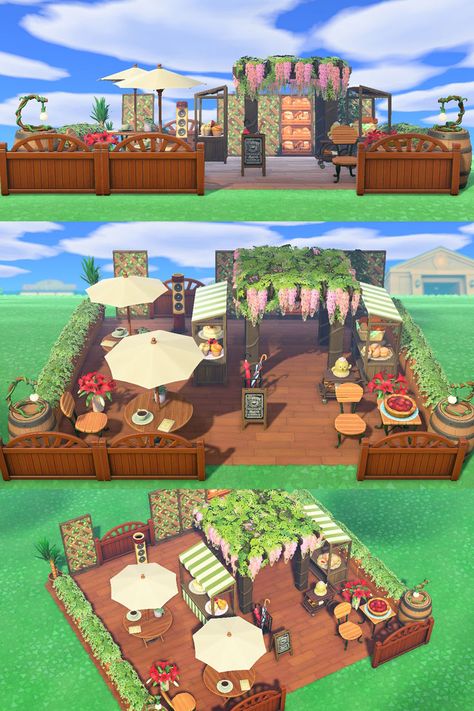 Best Design for Animal Crossing ACNH - bedroom, kitchen, living room ideas and tips! Animal Crossing Room Design, Animal Crossing Island Ideas Plaza, Animal Crossing Room, Acnh Cafe, Kitchen Living Room Ideas, Animal Crossing Cafe, Acnh Cottagecore, Animal Crossing 3ds, Animals Crossing