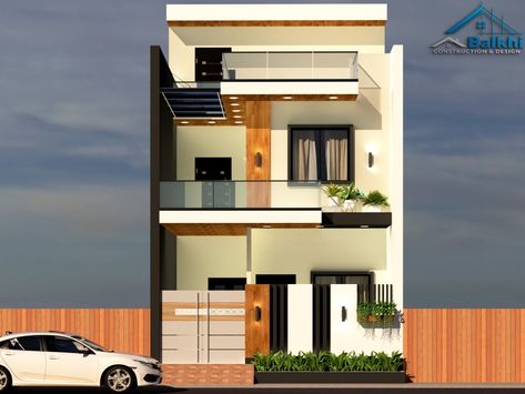 3d elevation 20×60 House Front Elevation, 20 Ft Front Elevation, 60 House, House Front Elevation, Small House Front Design, House Front Design, Front Elevation, House Elevation, House Front