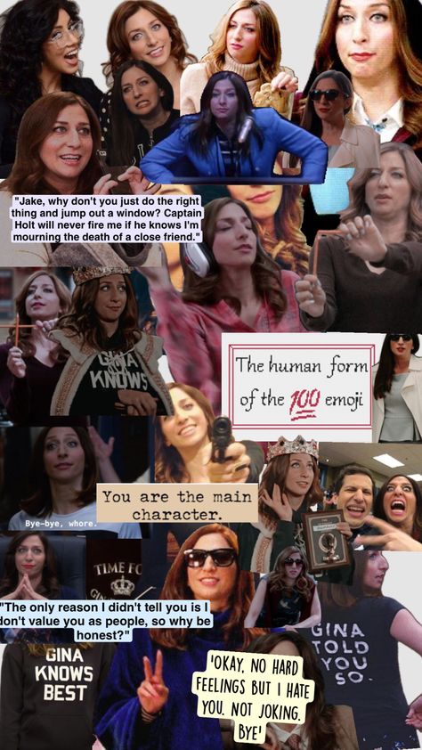 Live laugh love Gina Linetti ❤️ she’s my spirit animal fr #b99 Gina Linetti Quotes Funny, Gina Linetti Aesthetic, Gina Linetti Quotes, Chelsea Peretti, Gina Linetti, Rosa Diaz, Villain Era, Cop Show, Brooklyn 99