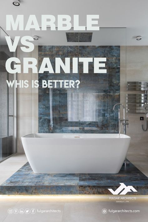 Marble and granite are popular architectural finishes for kitchen countertops. Find out how to choose the right marble or granite for your kitchen, and what to consider when installing these materials. #kitchen #bathroom #marble #granite #kitchendesign #bathroomdesign #kitchenremodel #kitchenset #bathroomremodel #kitcheninspiration #kitchens #kitchenrenovation #bathroominspo #kitcheninterior #bathroompic #modernkitchen #bathroomrenovations #bathroomtile #marbletile #marblelove Crushed Granite, Bathroom Marble, Architectural Finishes, Countertop Slabs, Natural Building Materials, Marble Surface, Bathroom Countertops, Which Is Better, Modern Architecture House