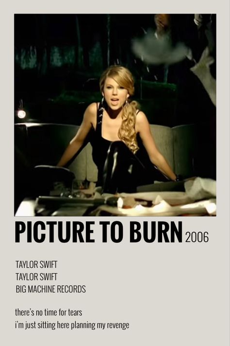 Taylor Swift Movie Poster, Picture To Burn Taylor Swift, Polaroid Poster Taylor Swift, Taylor Swift Movie, Picture To Burn, Debut Era, Poster Taylor Swift, Polaroid Album, Song Posters