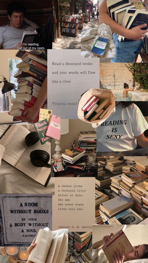 reading 📖 #aesthetic #reading #books #collage Books Collage Wallpaper, Reading Aesthetic Collage, Annesha Core, Romanticising Reading, Reading Collage, Reading Bujo, Baroque Aesthetic, Reading Aesthetics, Books Collage