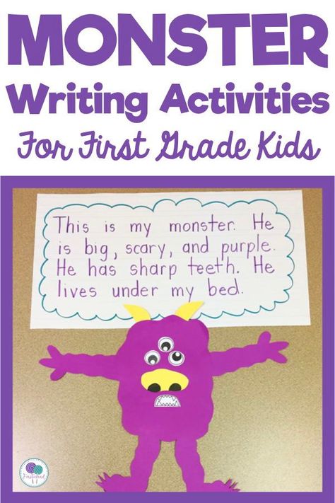 There's no fear with these monster writing prompts! Kindergarten and first grade kids will love these halloween writing activities as they adopt a baby monster for the day. Perfect book companion to Go Away Big Green Monster. #firstieland #halloweenactivities Monster Writing, Halloween Literacy Activities, Build A Monster, Elementary Writing Activities, Halloween Writing Activities, Halloween Classroom Activities, Halloween Writing Prompts, Halloween Literacy, Kindergarten Writing Activities