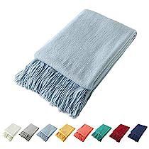 Blanket With Fringe, Knitted Throw Blanket, Fringe Throw Blanket, Tassel Blankets, Bed Light, Blue Throw Blanket, Couch Blanket, Blanket For Couch, Knit Throw Blanket