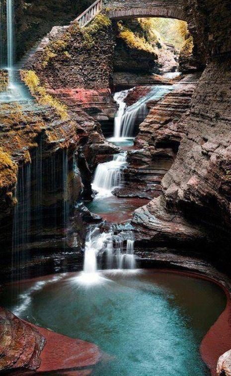 Rainbow Falls at Watkins Glen State Park south of Seneca Lake in Schuyler County, New York • photo: Somewhere In Toronto on Flickr: Watkins Glen State Park, Puerto Rico Trip, Seneca Lake, Rainbow Falls, Watkins Glen, Image Nature, Porto Rico, North Cascades, Beautiful Waterfalls