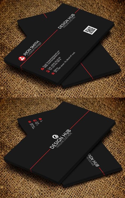 Carte Visite Design Ideas, Black Business Cards, Business Card Design Black, Business Card Logo Design, Business Cards Layout, Business Fonts, Graphic Design Business Card, Professional Business Card Design, Name Card Design