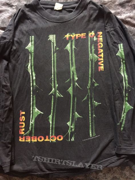 Type O Negative - October rust LS Type O Negative Aesthetic, Type O Negative Shirt, Metal Band Tshirt, Long Sleeve Shirt Outfit, October Rust, Sleeve Shirt Outfit, Long Sleeve Shirt Outfits, Type O Negative, Outfit For Men