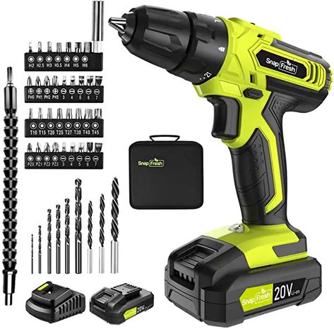 Amazon.com : battery cordless drill Magnetic Drill, Drill Set, Combo Kit, Drill Driver, Led Work Light, Cordless Drill, Electric Drill, Work Lights, Power Drill