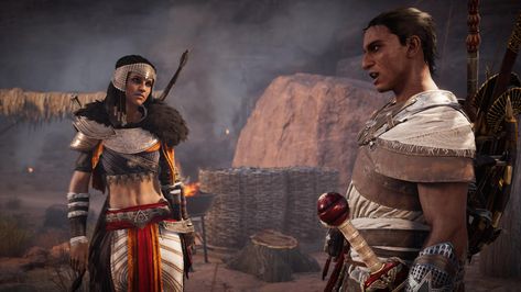 Bayek and Aya Assassin Creed Origins, Assassin's Creed Odyssey Alexios, Kassandra Assassins Creed, Bayek Of Siwa, Assassin's Creed Videos, Egypt Cleopatra, Ac Origins, Video Game Images, Assassin's Creed Origins