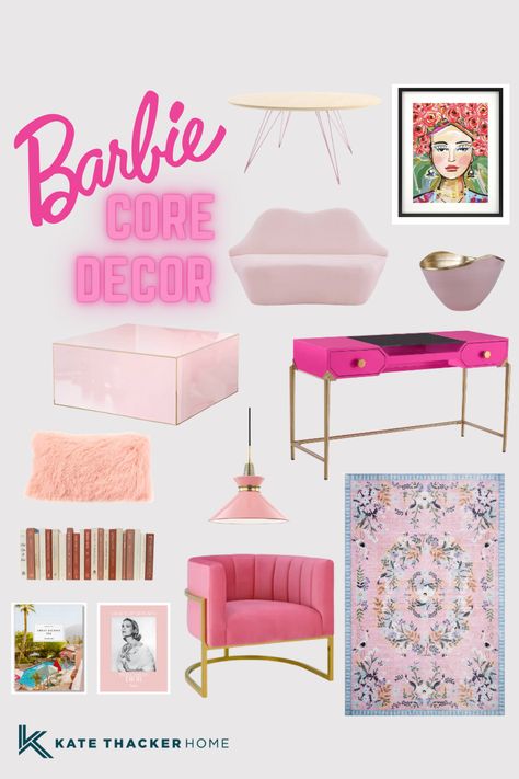 Interior decor that has Barbie in mind. Let's turn our house into Barbie's dream house! Shop direct to trade vendors for all things Barbie inspired. Maybe even through in a blob mirror! #barbie #interiordecor #pink #blobmirror #thebarbiemovie Barbie Interior Design, Barbiecore Decor, Barbie Interior, Barbie Living Room, Barbie Room Decor, Fun Objects, Blob Mirror, Barbie Inspired, Barbie Core