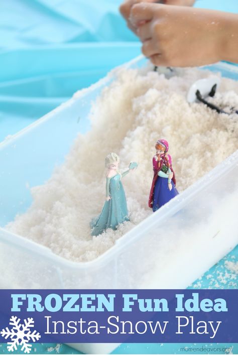 Frozen Fun Activity -  Pretend Snow Play. This is SO easy and SO fun!! Frozen Figurines, Pretend Snow, Frozen Activity, Snow Activity, Dessert Trifle, Frozen Activities, Play Snow, Frozen Crafts, Activity Printables