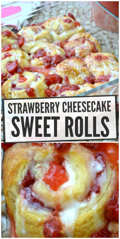 Cheesecake Breakfast, Sweet Roll Recipe, Breakfast Rolls, Breakfast Sweets, Sweet Rolls, Cinnamon Rolls Homemade, Best Breakfast Recipes, Strawberry Cheesecake, Breakfast Brunch Recipes