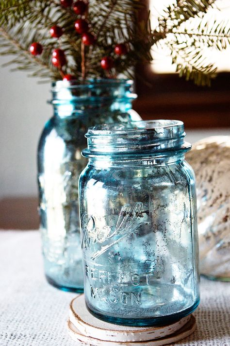 DIY Mercury Glass – Ivy in the Bay Mercury Glass Diy, Blue Mason Jars, Glass Craft, Natural Christmas, Ball Jars, Jar Diy, Mason Jar Wine Glass, Mason Jar Diy, Mason Jar Crafts