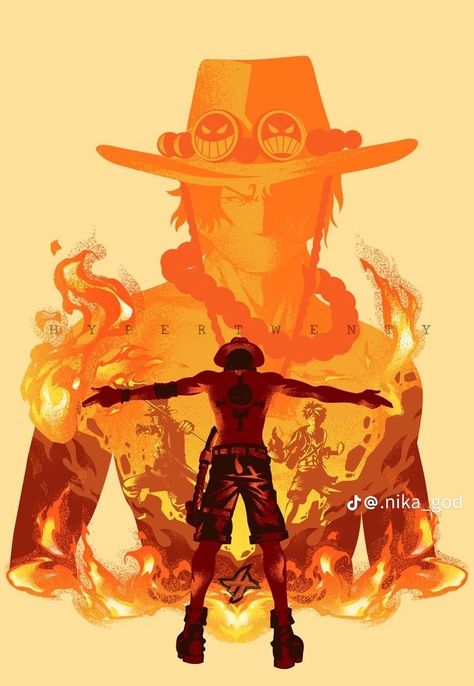 Fire Fist Ace, One Piece Portgas D Ace, Manga Luffy, Konosuba Wallpaper, Doflamingo Wallpaper, Ace One Piece, Ace And Luffy, One Piece Tattoos, One Piece Cartoon