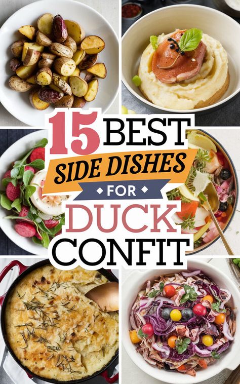 Discover the perfect pairings for your delicious duck confit 🍷🍴 #foodpairings #duckconfit #yum What To Serve With Duck, Duck Confit Salad, Roasted Duck, Honey Glazed Carrots, Duck Confit, Classic French Dishes, Roasted Root Vegetables, Roast Duck, French Dishes