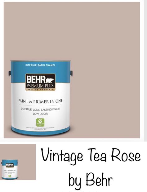 Vintage Charm Behr Paint, Behr Vintage Charm, Vintage Tea Rose Paint Behr Bedroom, Vintage Tea Rose Paint Behr, Red Paint Colors, Behr Colors, Behr Paint Colors, Behr Paint, Paint Primer