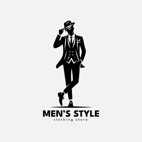 Man clothing store logo | Premium Vector #Freepik #vector Clothing Store Logo, Hanger Logo, Instagram Movie, Store Logo, Mens Clothing Store, Man Clothing, Fashion Man, Man Logo, Stationery Templates