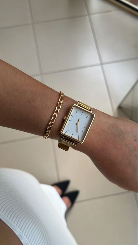 Gold watch and bracelet combo Bracelet And Watch Combo, Golden Watch With Bracelet, Classic Gold Jewelry And Watches With Bracelet Strap, Trendy Gold Watch With Bracelet Strap, Gold Formal Watch With Bracelet Strap, Watch Bracelet Combo, Bracelet Combos, Bracelet Combo, Watch Bracelet