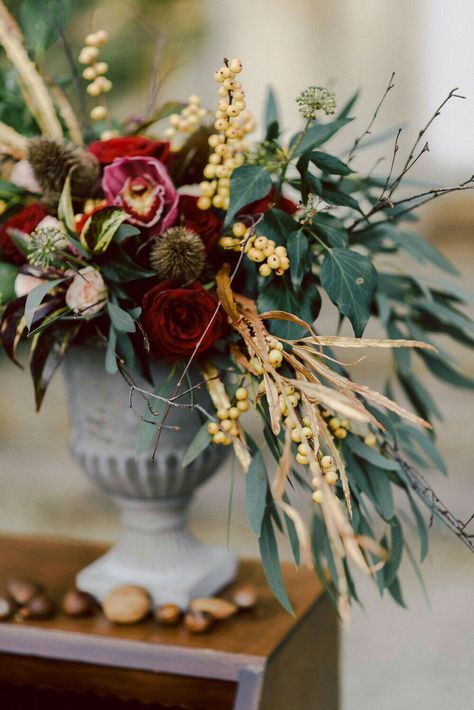 Wedding Flower Arrangements Table, Winter Flower Arrangements, Winter Floral Arrangements, Winter Florals, Porch Plans, Flower Arrangement Designs, Fall Flower Arrangements, Winter Porch, Winter Floral