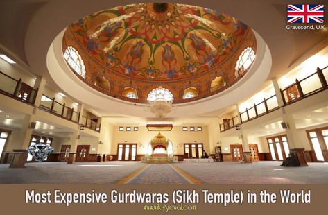 10 Most Expensive Gurdwaras (Sikh Temple) in the World » Page 8 of 12 » WikiGrewal Meeting Hall, Golden Dome, Dome Building, Lecture Theatre, Axminster Carpets, Golden Temple, Amritsar, Place Of Worship, Most Expensive