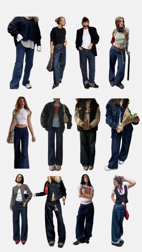 Blue Jeans Outfit Summer, Blue Jeans Outfit Winter, Dark Blue Jeans Outfit, Blue Jeans Outfit, Tomboy Outfit Ideas, Cute Professional Outfits, Mood Clothes, Blue Jean Outfits, Downtown Outfits