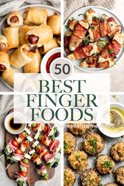 50 Best Finger Foods - Ahead of Thyme Best Finger Foods, Meat Lover, Easy To Make Appetizers, Bite Size Appetizers, Lake Food Ideas Summer, Food Ideas Summer, Appetizers Easy Finger Food, Lake Food Ideas, Finger Foods Easy