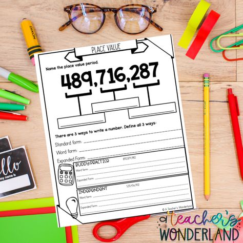 Fourth Grade Place Value, Teaching Place Value 4th Grade, Grade 3 Place Value Activities, Number Of The Day 4th Grade, Place Value Activities 5th Grade, Place Value Activities 4th, 4th Grade Place Value Activities, Place Value Worksheets 4th Grade, Place Value 4th Grade