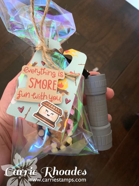 Love you S'more party favor for a camping themed birthday party. Camping Theme Favors, Camp Party Favors, Reunion Tshirt Ideas, Camping Birthday Party Favors, Outdoor Theme Party, Camp Themed Party, Smores Ideas, Camping Themed Birthday Party, 10th Birthday Party Ideas