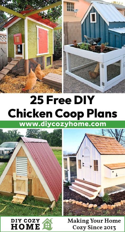 Chicken House Blueprints, Chicken Coop Simple Diy, Chicken Coops Diy Plans, Cheap Chicken Coop Diy Simple, Scrap Wood Chicken Coop Diy, Chicken Coop House Ideas, Easy Coop Ideas, Homestead Chicken Coop Ideas, Small Diy Chicken Coop Ideas