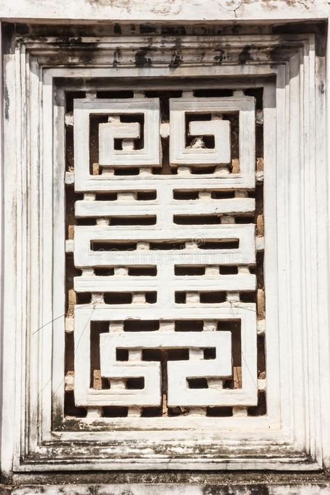 Beautiful View of Window Wall decorating Art of Temple of Literature Van Mieu in Vietnamese, it known as Temple of Confucius in. Hanoi,Vietnam - October 21,2017 stock image Temple Of Literature Hanoi, Vietnamese Temple, Vietnamese Pattern, Vietnam Pattern, Vietnamese Cafe, Vietnamese Architecture, October Design, Vietnam Culture, Metal Shutters