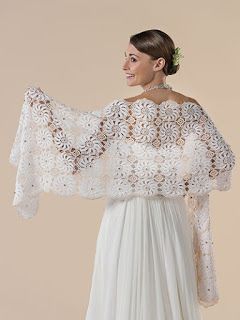 Crochet Shawl patterns for Weddings Crochet Bridal Veil Free Pattern, Crochet Wedding Shawl, Bridal Shawl Crochet, Wedding Crochet Patterns, Wedding Capelet, Boho Crochet Patterns, Elegant Shawl, Crochet Size, Summer Bride