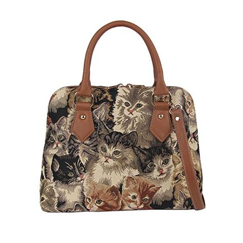 Cat Tapestry, Tapestry Handbags, Popular Handbags, Tapestry Bag, Cat Bag, Convertible Bags, Top Handle Handbags, Burberry Handbags, Satchel Bag