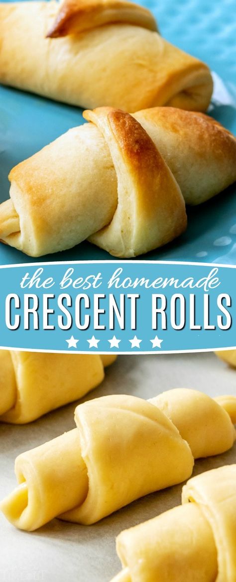 Thanksgiving Rolls Recipes, Crescent Rolls Recipe, Crescent Roll Dessert, Rolls Recipe Easy, Homemade Crescent Rolls, Mom On Timeout, Homemade Rolls, Recipe Baking, Yeast Rolls