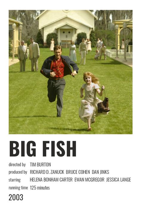 Big Fish Movie, Fish Poster, Movie Artwork, Movie To Watch List, Polaroid Poster, رعب نفسي, Alternative Movie Posters, Literature Books, Great Films