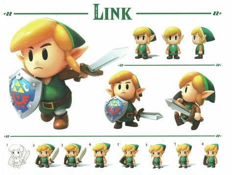 The Legend of Zelda: Link’s Awakening (2019) - Link concept artwork. Legend Of Zelda Link, Legend Of Zelda Characters, Awakening Art, Link Art, Link Zelda, Nintendo Art, Model Sheet, 3d Modelle, Zelda Art