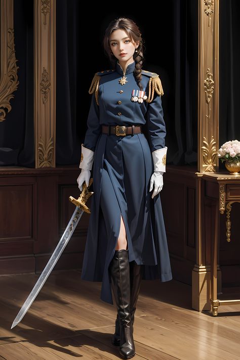 Fantasy Military Outfit, Police Women Uniform, Fantasy Uniforms, Uniform Style, Pause Button, The Pause, Women's Uniforms, Army Women, Military Girl